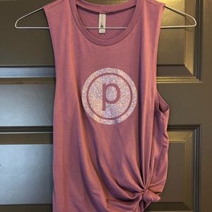Pure Barre glitter circle P tank top small